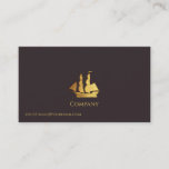 Gold Sail Ship Business Card