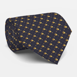Gold Sailing Ship Neck Tie