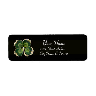 Gold Saint Patrick Shamrock Jewel And Pearls Black Label