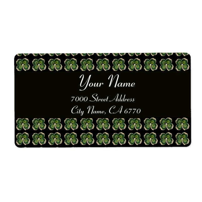 Gold Saint Patrick Shamrock Jewel and Pearls Black Label (Front)