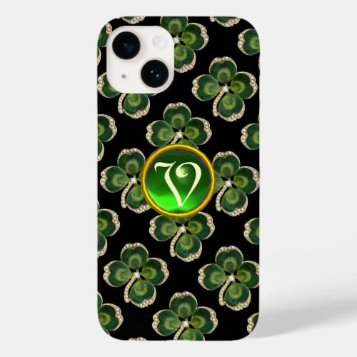 Gold Saint Patrick Shamrock Jewel with Pearls Case_Mate iPhone 14 Case