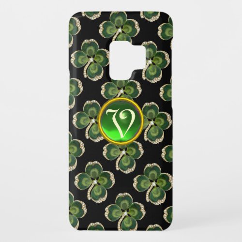 Gold Saint Patrick Shamrock Jewel with Pearls Case_Mate Samsung Galaxy S9 Case