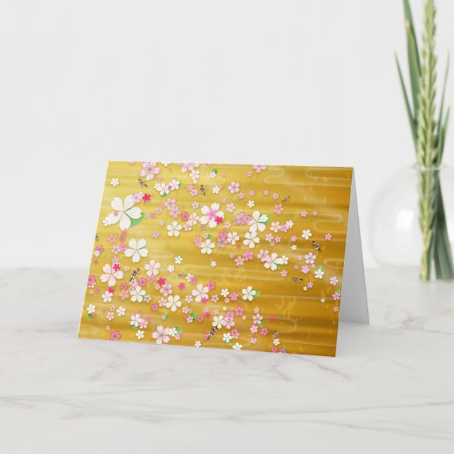 Gold Sakura Kimono :: Card (Front)