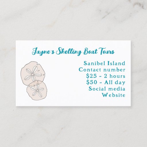 Customizable Gold Sand Dollar Business Card