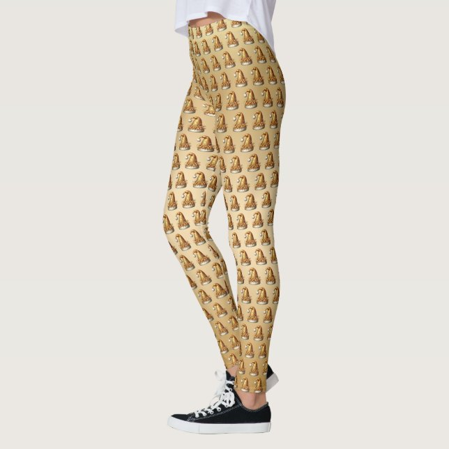 Gold Santa Hat Holiday Legging (Left)