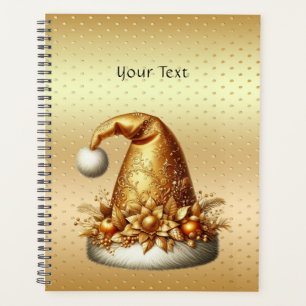 Gold Santa Hat Holiday Planner