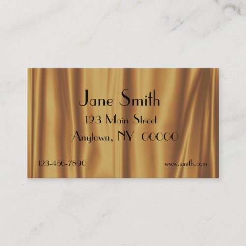 Gold Satin Folds Business Card