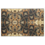 Gold Satin Lace Geometric Pattern Fabric