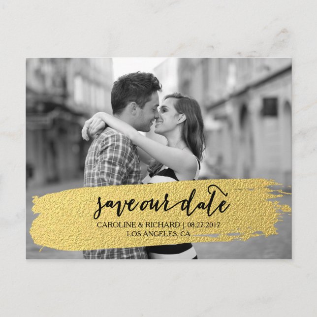 GOLD | SAVE THE DATE POSTCARD (Front)