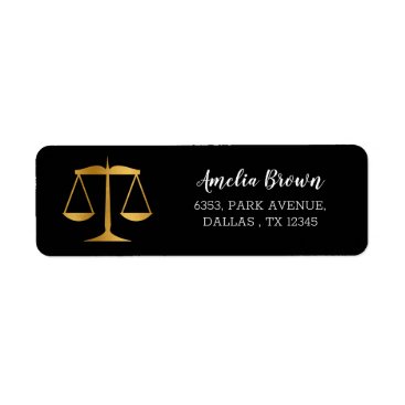 Gold Scales Law Graduate Return Address label Gold Scales Law Graduate Return Address label