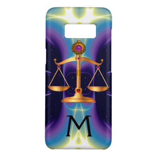 GOLD SCALES OF LAW WITH GEM STONES MONOGRAM Case_Mate SAMSUNG GALAXY S8 CASE