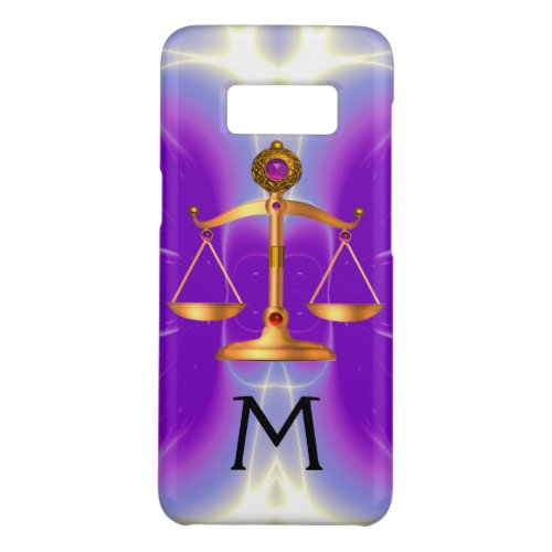 GOLD SCALES OF LAW WITH GEM STONES MONOGRAM Pink Case_Mate Samsung Galaxy S8 Case