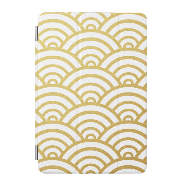 Gold Scallop Pattern iPad Mini Case (Front)