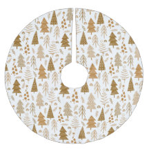 Gold Scandinavian Style Christmas Tree Pattern