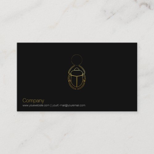 Gold Scarab Business Card