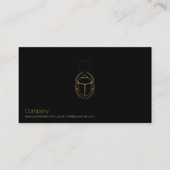 Gold Scarab Business Card (Front)