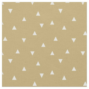 Gold Scattered Triangles Fabric