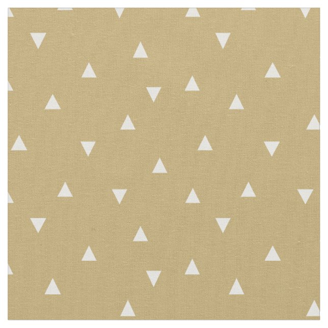 Gold Scattered Triangles Fabric (Close Up)