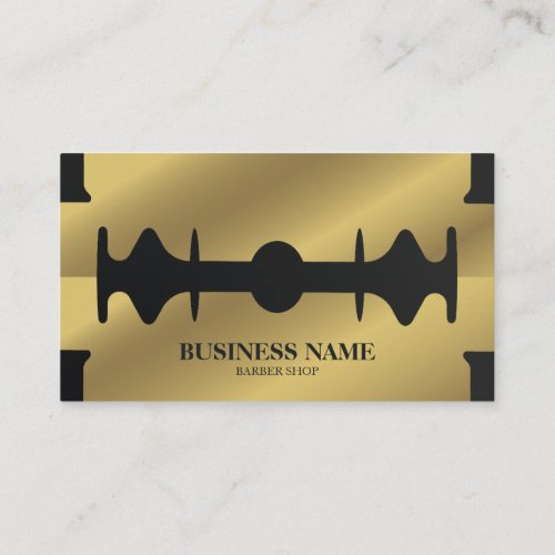 Gold Scissor Barber Professional Barber Shop Business Card