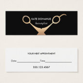 Gold Scissors Black Hair Salon Appointment (Front & Back)