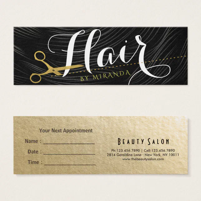 Gold Scissors Hair Salon Hairstylist Appointment Zazzle
