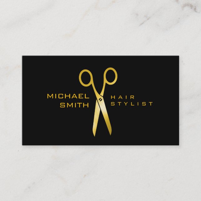 Gold Scissors Hair Stylist Appointment #9 (Front)