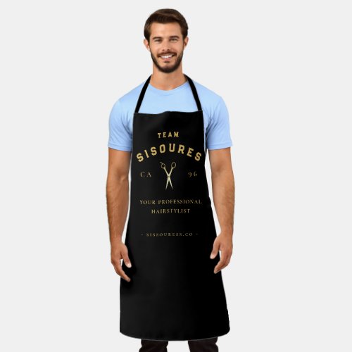 Gold Scissors Hairstylist Minimalist Apron