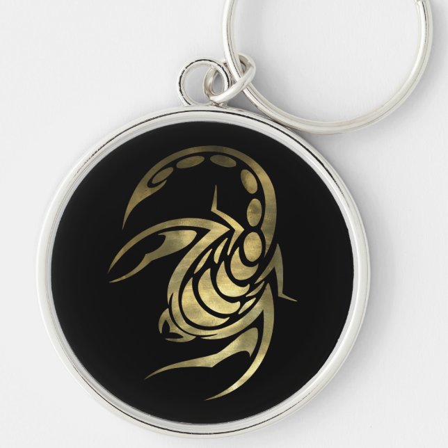 Gold Scorpio Scorpion Keychain (Front)