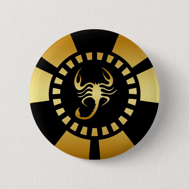 GOLD SCORPION POKER CHIP BUTTON (Front)