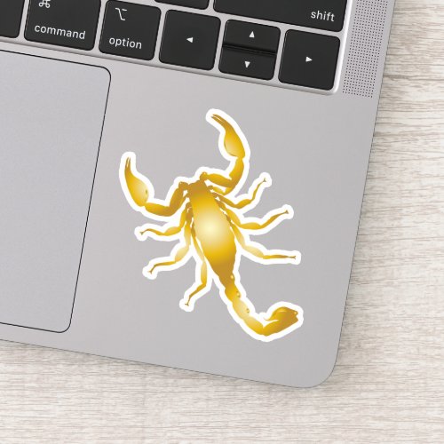 Gold Scorpion Sticker