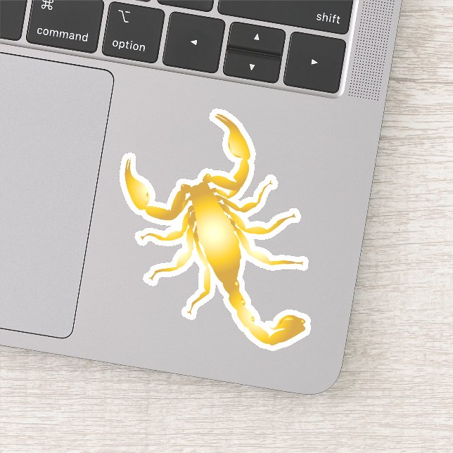 Gold Scorpion Sticker (Detail)