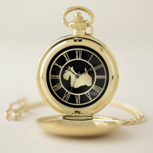 Gold Scottie Dog Pocket Watch
