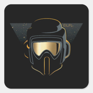 Gold Scout Trooper Square Sticker