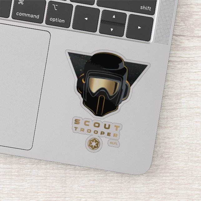 Gold Scout Trooper Sticker (Detail)