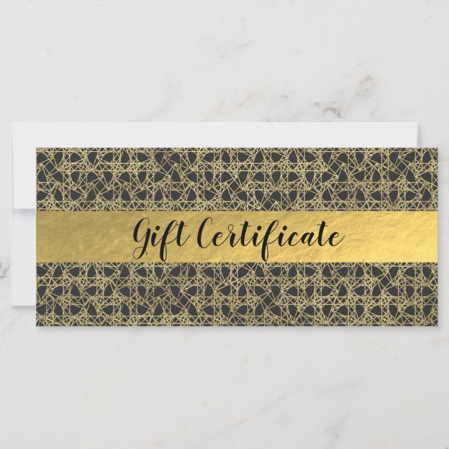 Gold Scratch Golden Modern Glam Gift Certificate (Front)