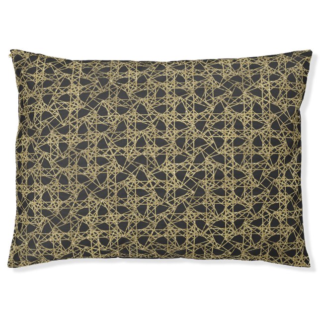 Gold Scratch Golden Modern Glam Pet Bed (Front)