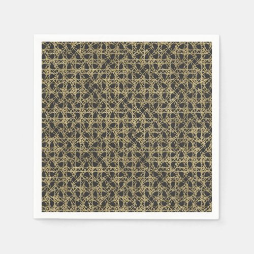 Gold Scratch Golden Modern Glamour Elegant Party Paper Napkins