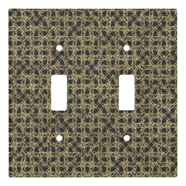 Gold Scratch Golden Modern Glamour Light Switch Cover (Front)