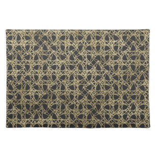 Gold Scratch Golden Modern Glamour Unique Elegant Cloth Placemat