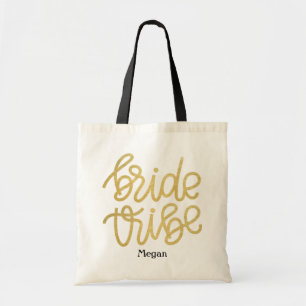 Gold Script Bride Tribe Tote