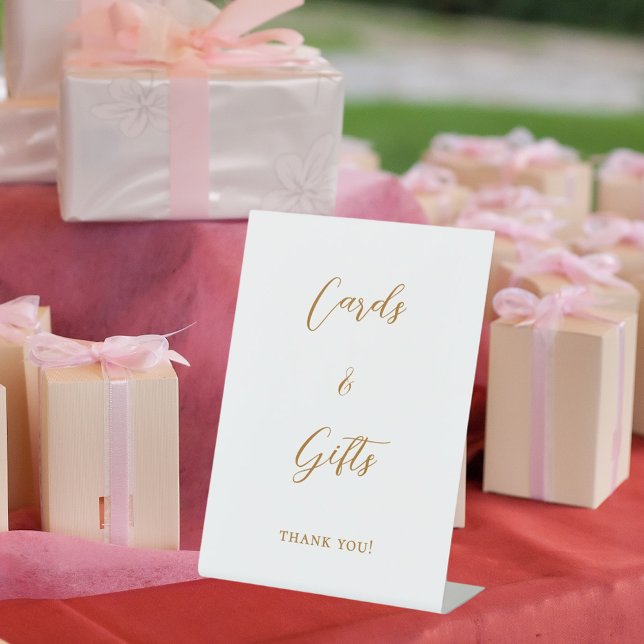 Gold script cards gifts sign (Creator Uploaded)