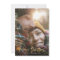 Gold script Christmas stars 1 photo burgundy
