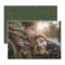 Gold script Christmas stars 1 photo green holiday