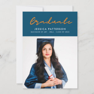 Gold Script Graduate Announcement