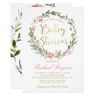 Baby Girl Shower Invitations Zazzle