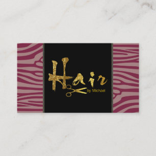 Gold Script Hair Stylist Salon Appointment #9 Card