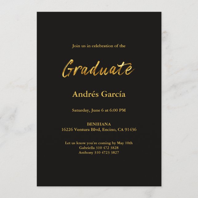 Gold Script Vertical Grad Invite (Front)