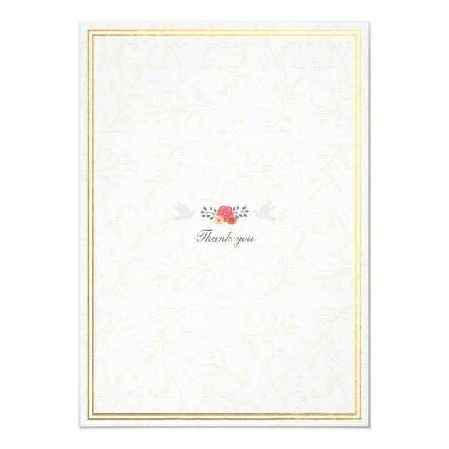 Gold Script & Watercolor Floral Baby Shower Invite