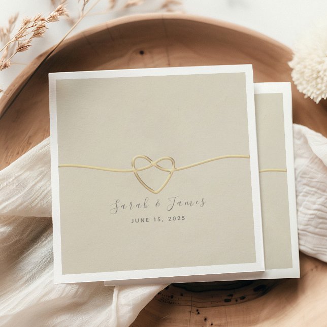 Gold Script Wedding Napkins (Creator Uploaded)