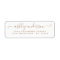 Gold Script Wedding Return Address Label